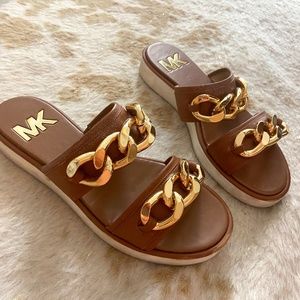 Michael Kors Scarlett Chain brown sandals